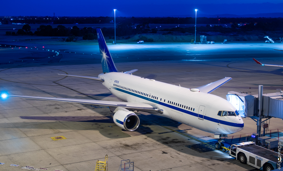 N767A Boeing 767-2AX ER (MSN 33685/903) of Saudi Aramco at Perth