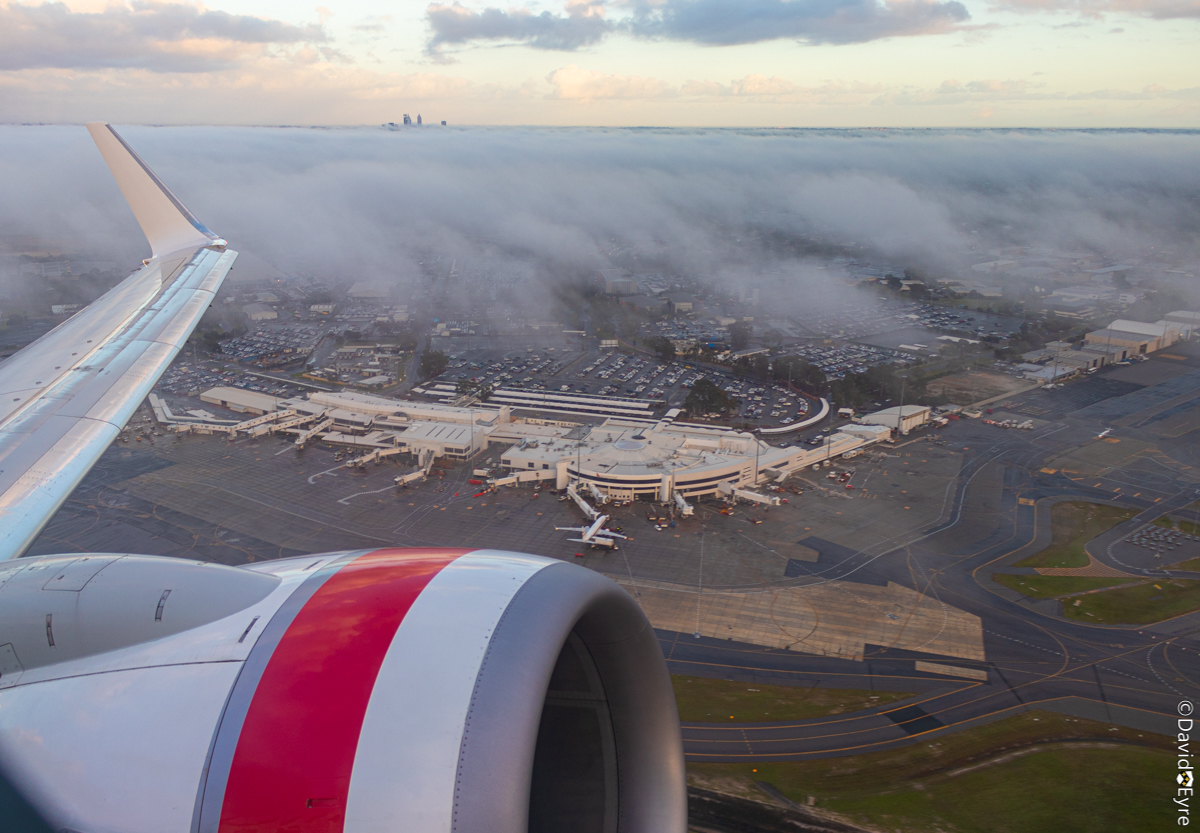 Perth Terminal 3 Terminals 3 and 4 at Perth Airport – seen from aboard VH-YFV Boeing 737 ...