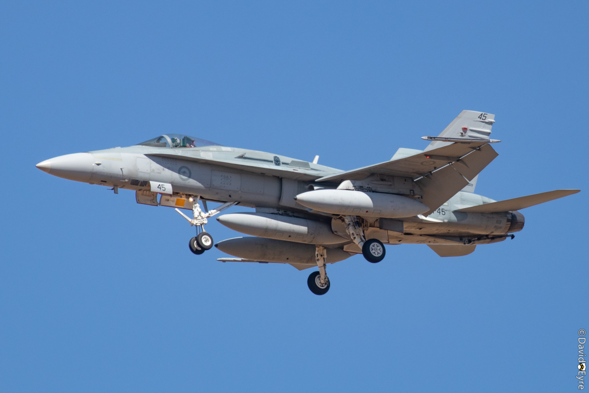 A21-45 McDonnell-Douglas F/A-18A Hornet (MSN 722/AF-45) of 77 Squadron ...