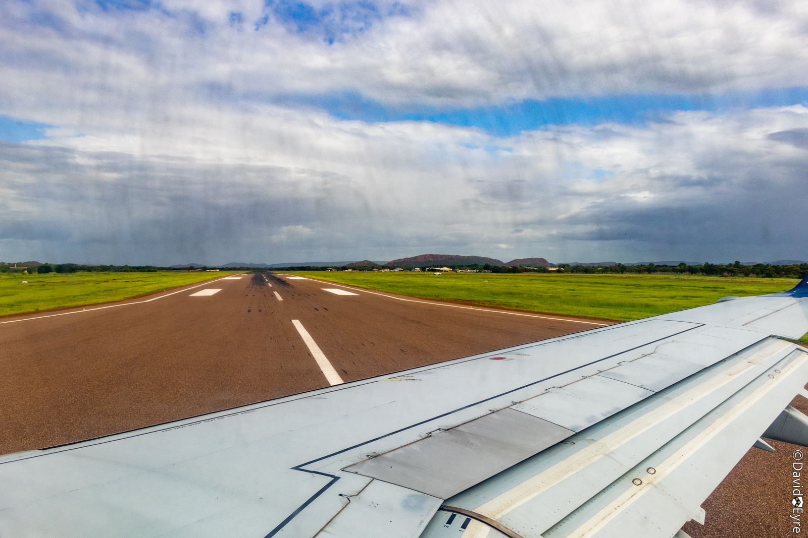 Backtracking on runway 12 at Kununurra Airport, Western Australia, seen ...