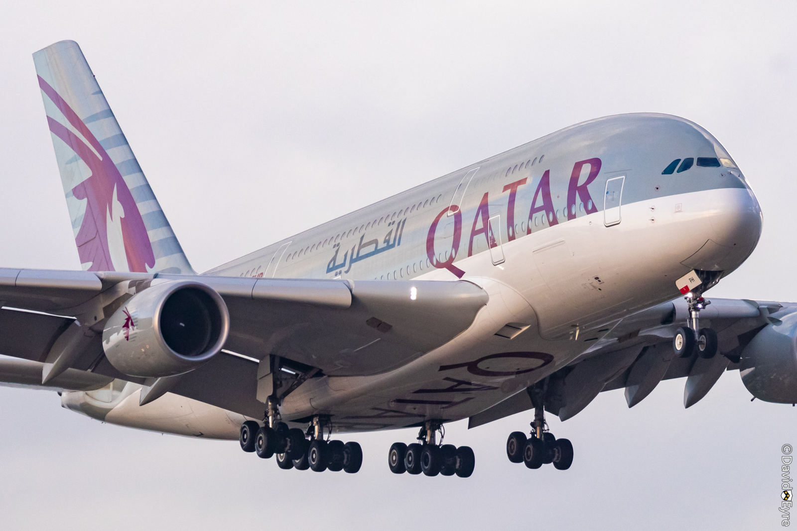 A7-APH Airbus A380-861 of Qatar Airways, with 'FIFA World Cup